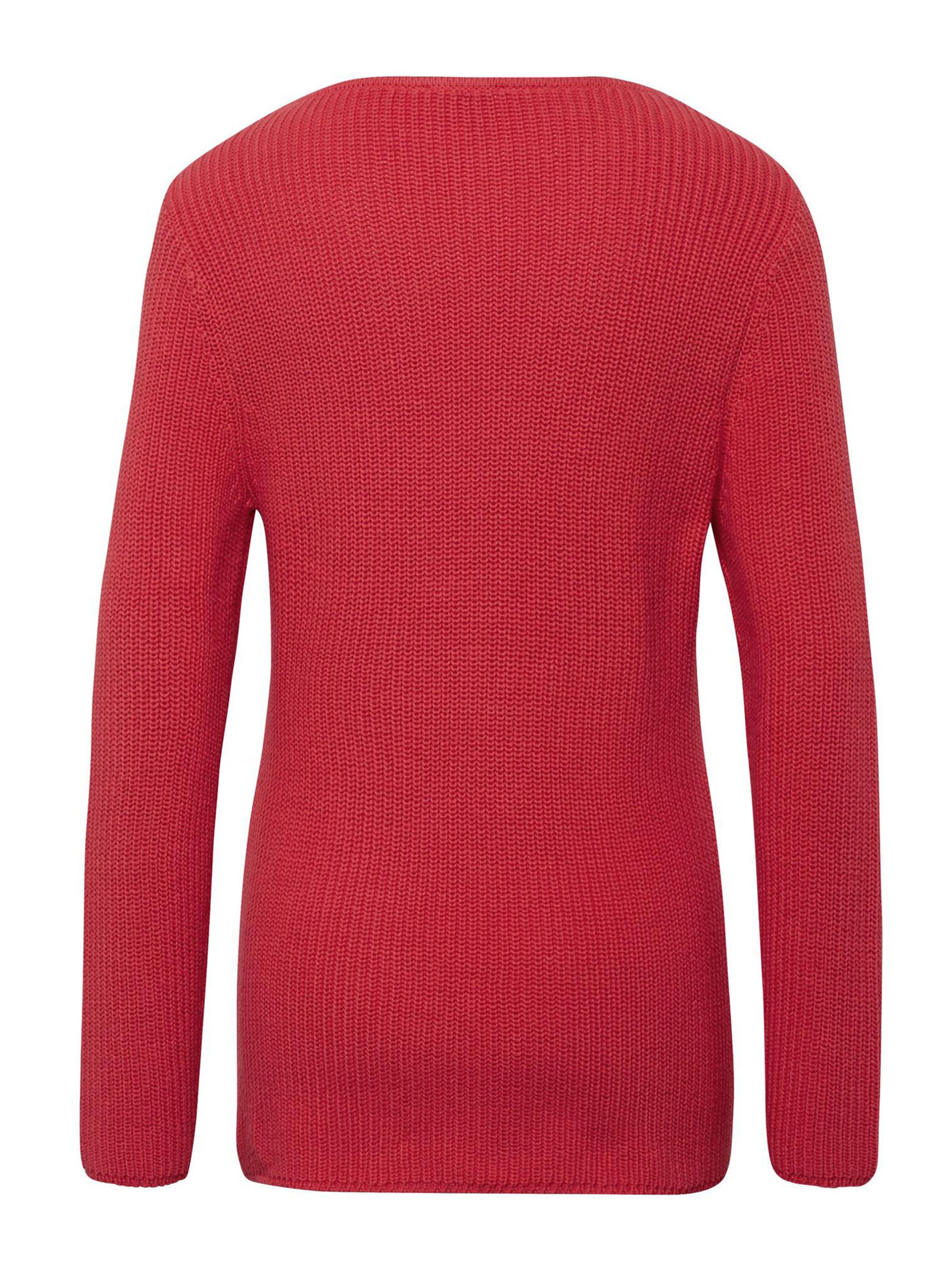 Goldner Pullover in Rot