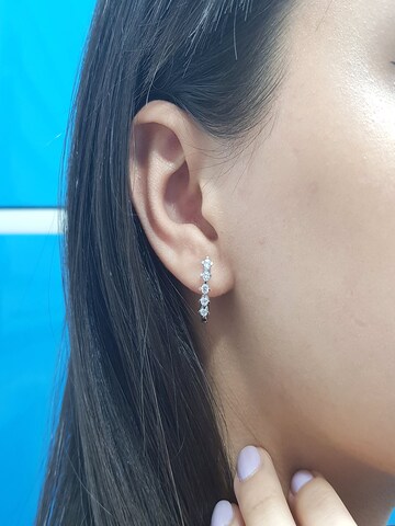 EinStein Diamant Earrings '5-Steine' in Silver