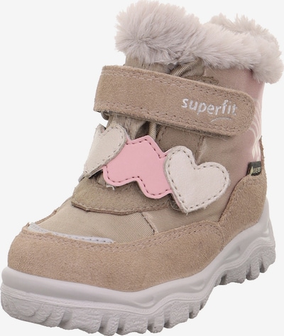 Sniego batai 'HUSKY+' iš SUPERFIT, spalva – gelsvai pilka spalva / rožių spalva, Prekių apžvalga