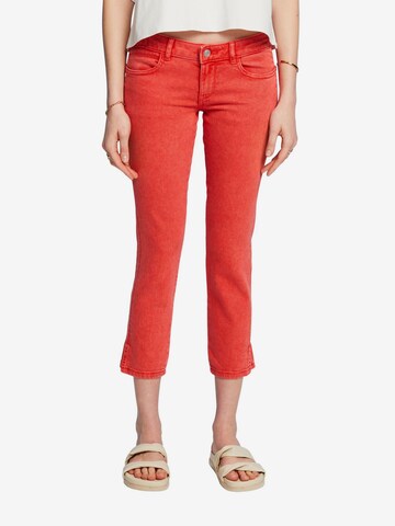 Coupe slim Pantalon ESPRIT en orange : devant