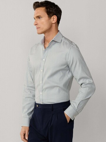 Hackett London Regular fit Zakelijk overhemd 'Double Face Bengal' in Groen