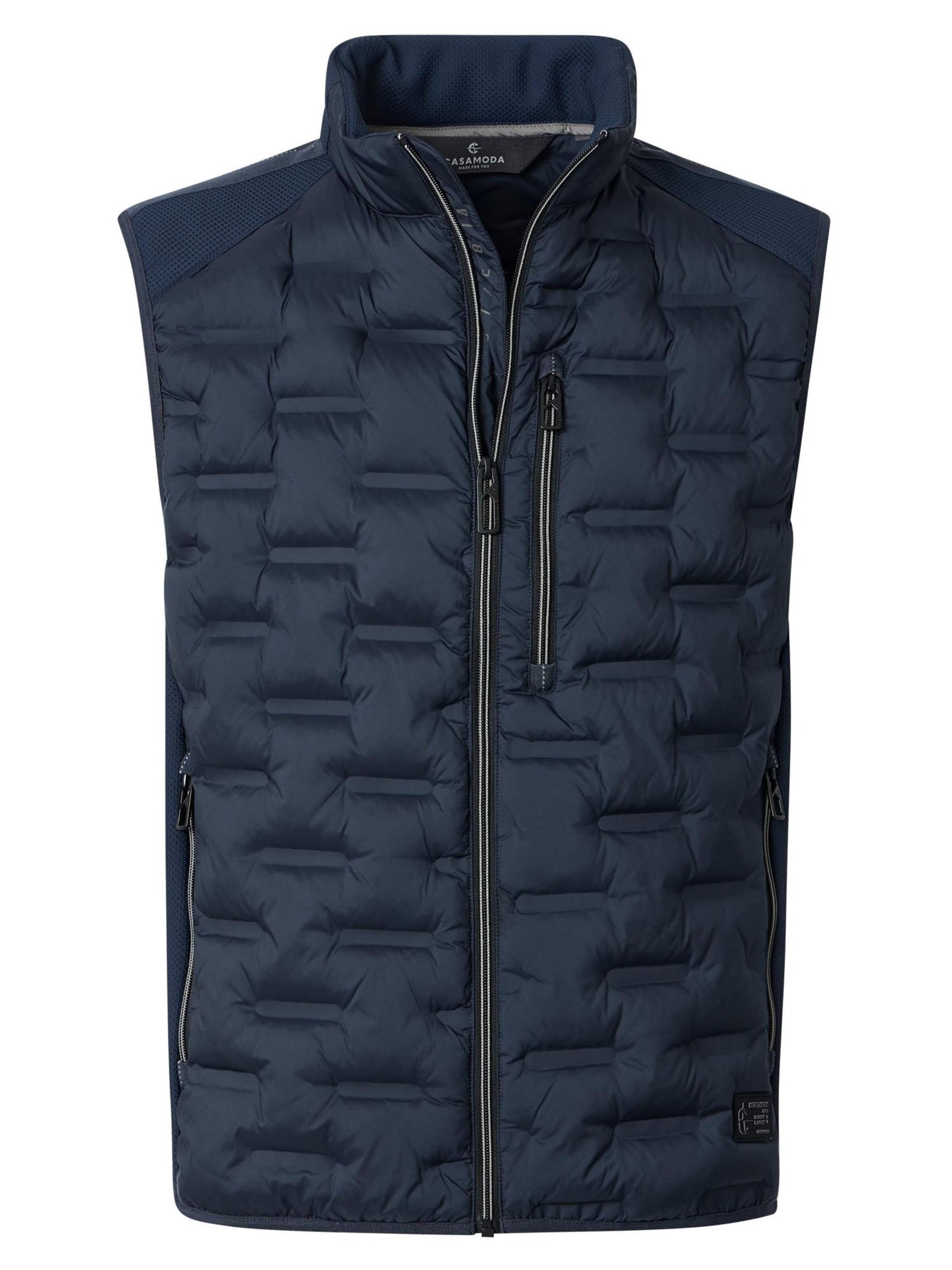 CASAMODA Bodywarmer 'Basic' in Blauw: voorkant
