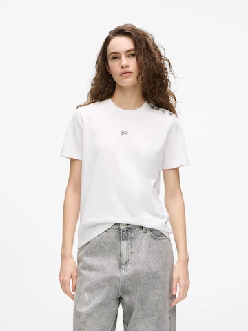 T-shirt 'Autograph' Karl Lagerfeld en blanc : devant
