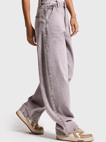 IT'S BASIC Loosefit Jeans 'NORA Skater Mid Rise Jeans' in Bruin