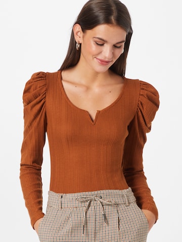 JDY Shirt 'ANNA' in Brown: front
