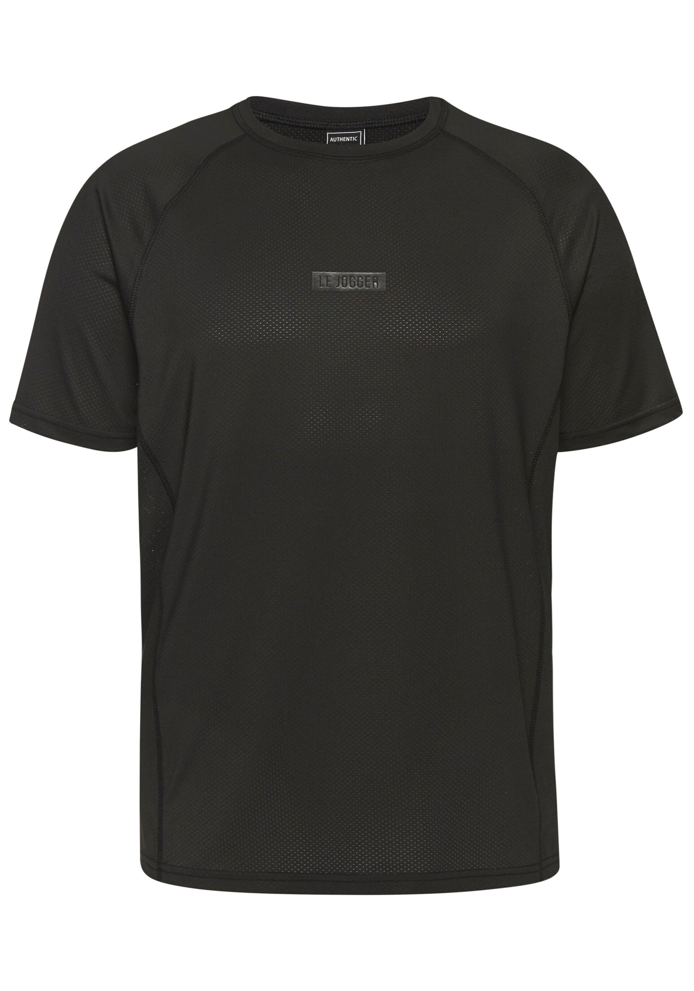 Authentic Le Jogger Shirt in Schwarz: Vorderseite