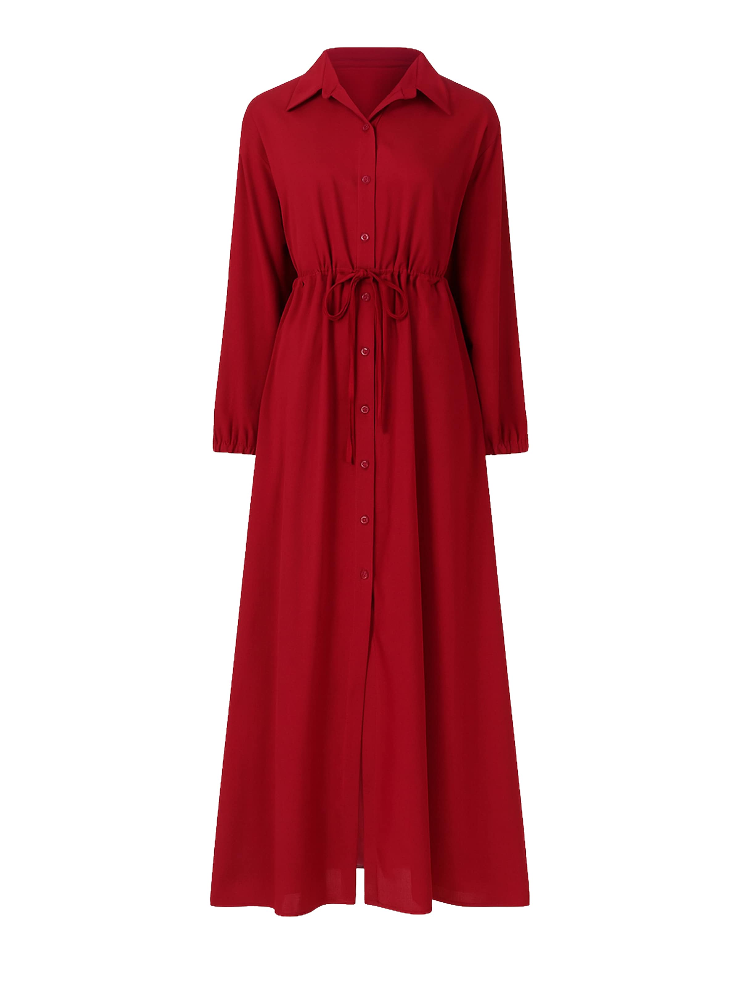 Robe-chemise Elara en rouge : devant