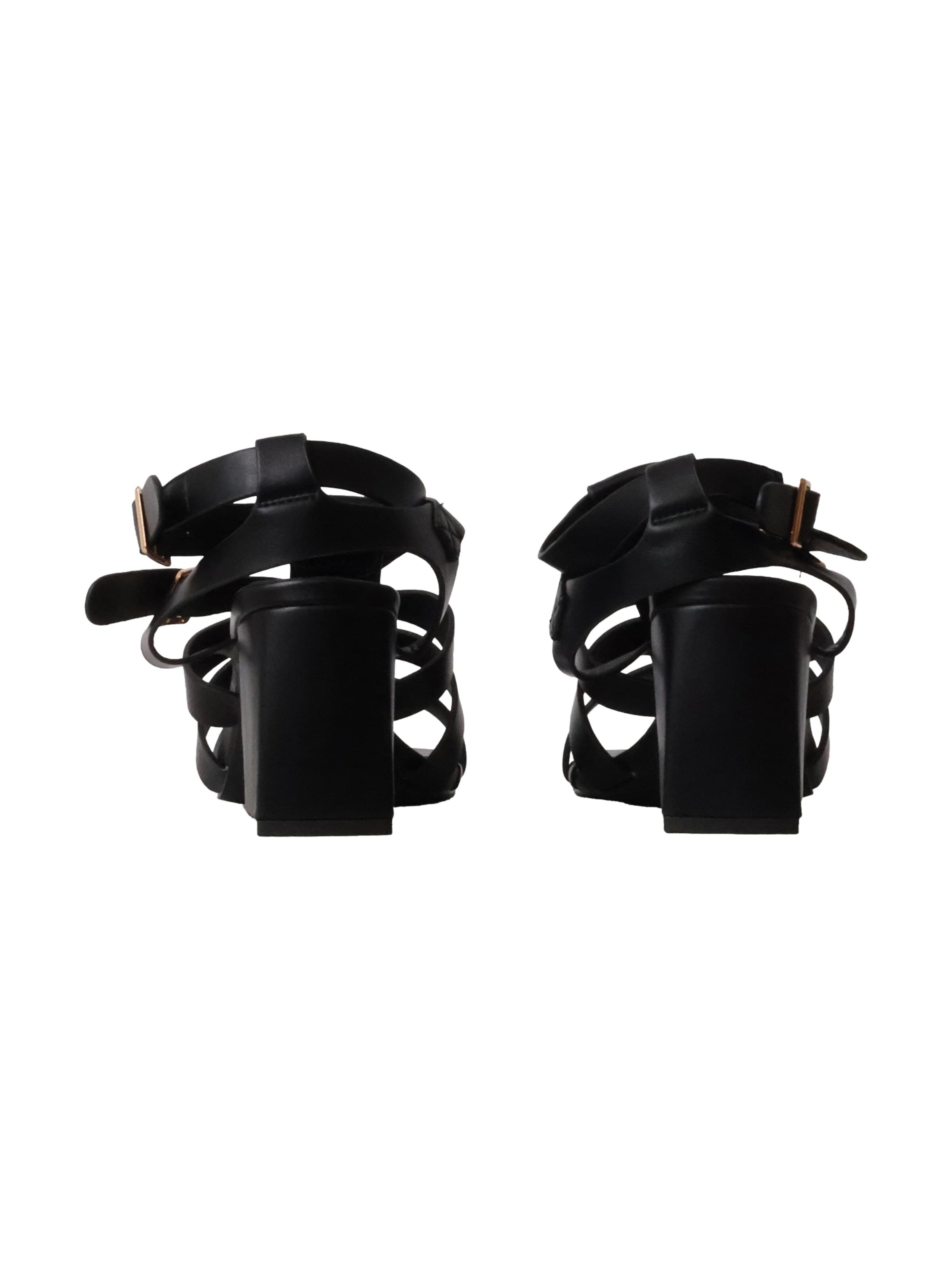 Sandalo 'Bellucci-Sandalen mit Absatz' di Super Mode in nero