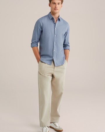 WE Fashion - Ajuste regular Camisa en azul