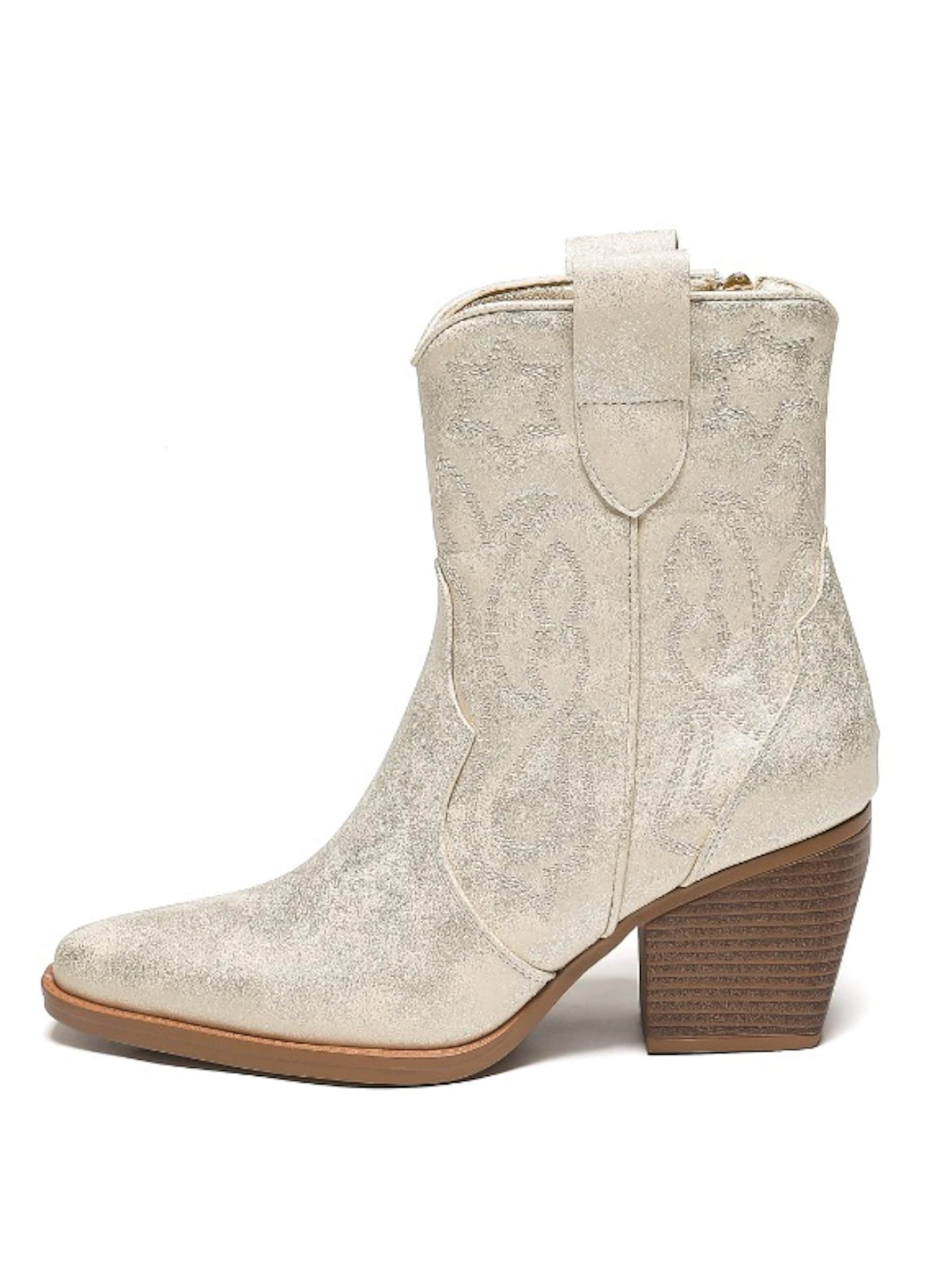 Bottes de cowboy Smile Favorites en or : devant