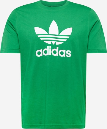 ADIDAS ORIGINALS Koszulka 'Adicolor Classics Trefoil' w kolorze zielony: przód