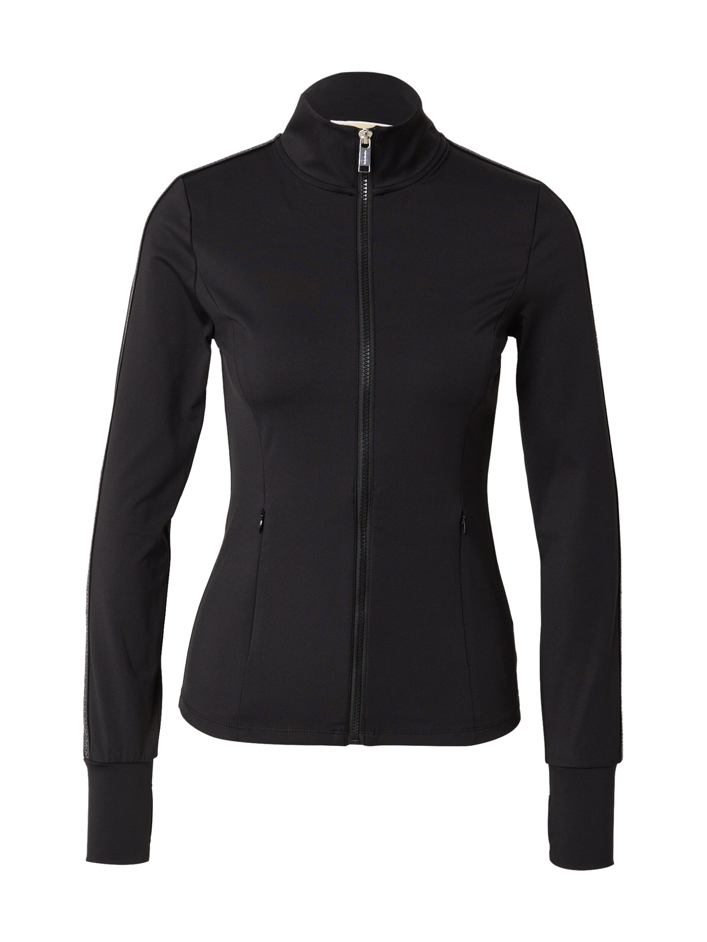 Geacă tricotată de la MICHAEL Michael Kors pe negru: față