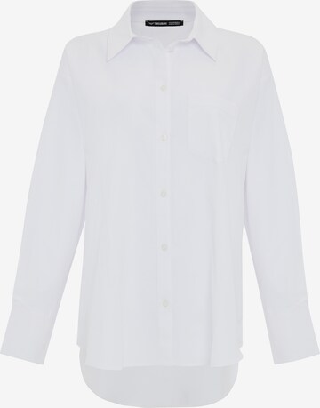 Chemisier 'Delialah' Threadbare en blanc : devant