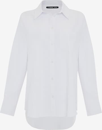 Camicia da donna 'Delialah' di Threadbare in bianco: frontale