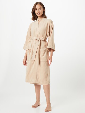 Peignoir court Lindex en beige : devant