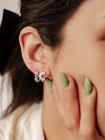 Hey Happiness Oorbellen 'Glitter Duo' in Zilver