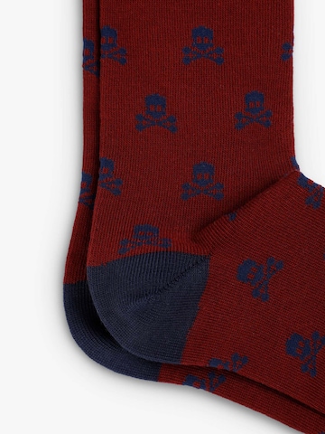 Chaussettes 'Skull' Scalpers en rouge
