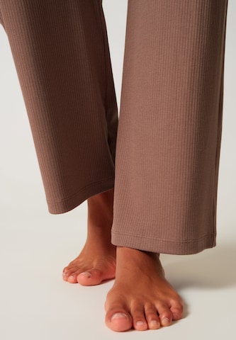 Wide leg Pantaloncini da pigiama di Skiny in marrone