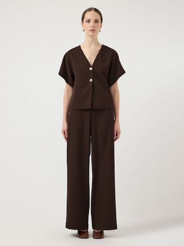 YAS Wide Leg Hose 'YASRania' in Braun