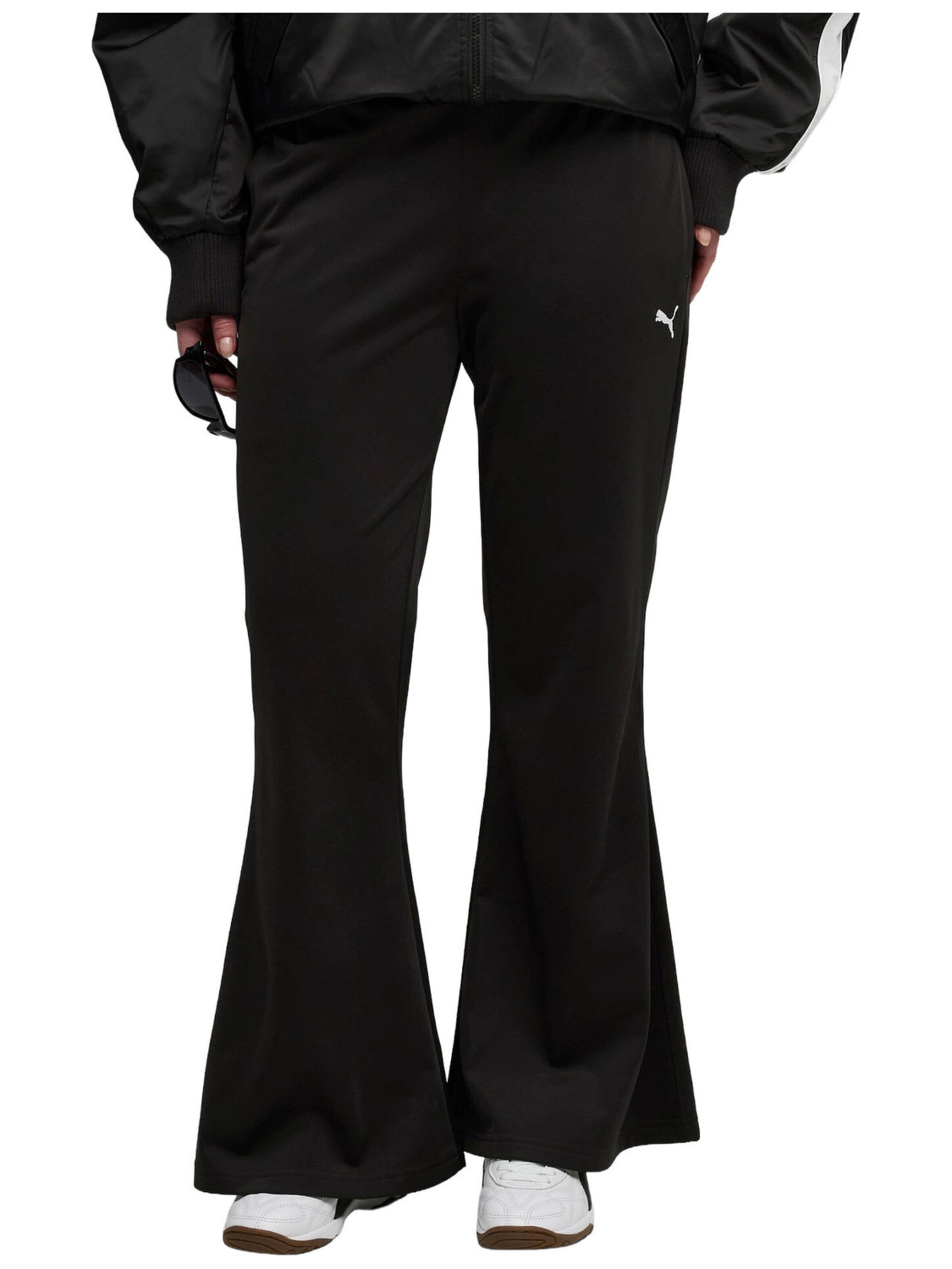 PUMA Regular Sporthose 'Puma Wardrobe Ess Flared Pants'‌ in Schwarz: Vorderseite