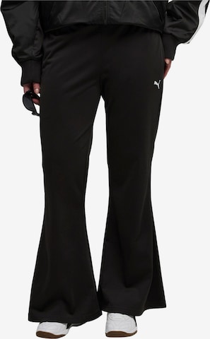 Regular Pantalon de sport 'Puma Wardrobe Ess Flared Pants' PUMA en noir : devant