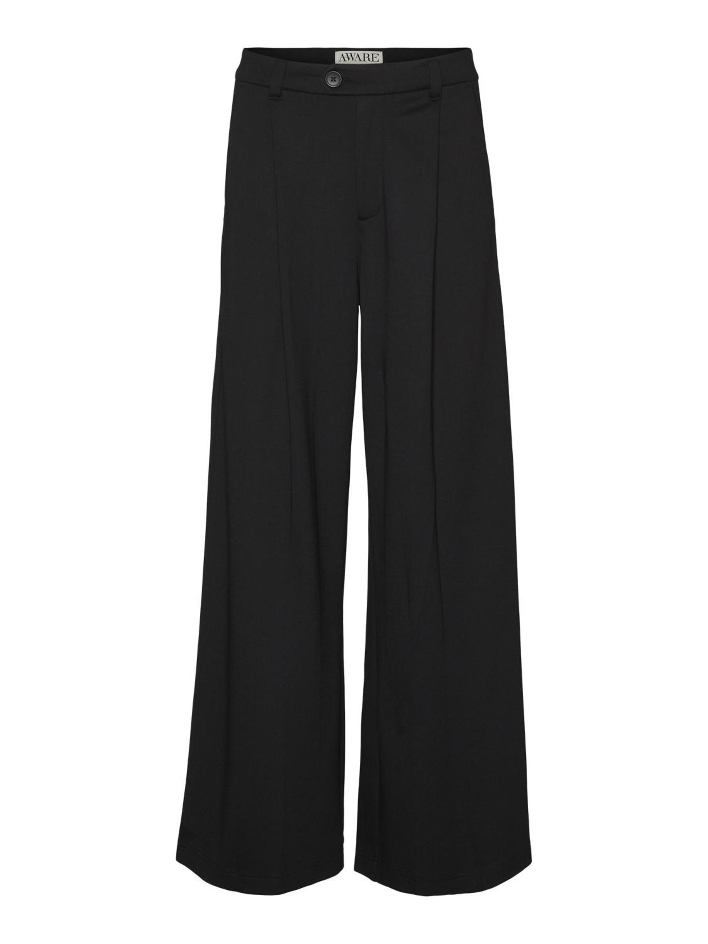 VERO MODA Wide leg Broek 'MADISON' in Zwart: voorkant