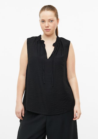 QS Blouse in Zwart: voorkant