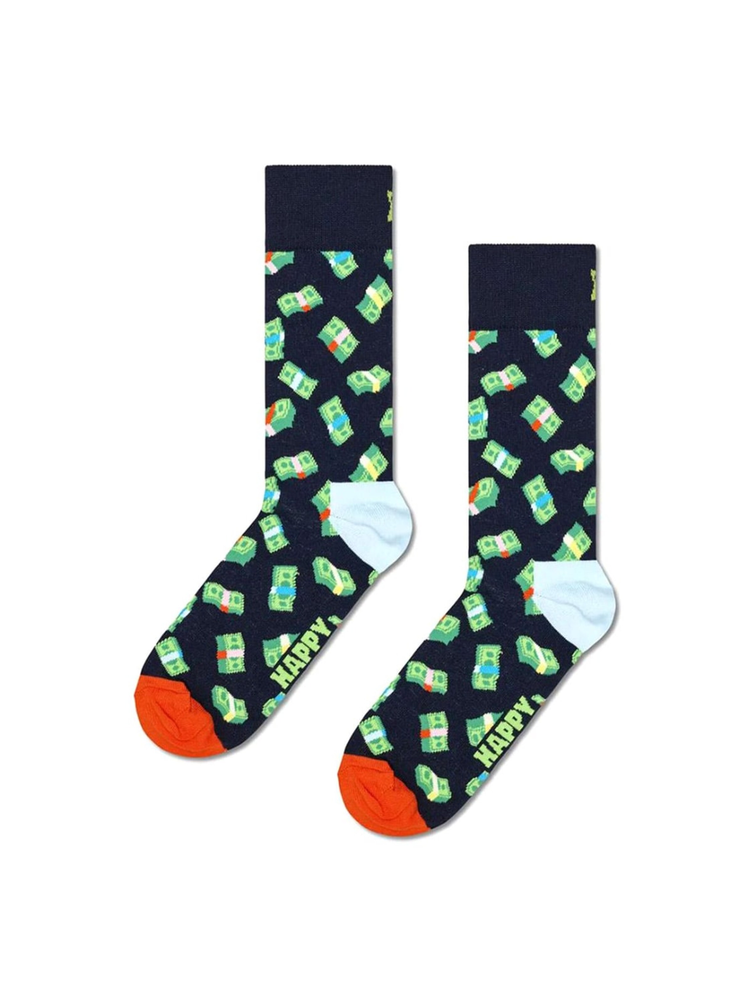 Calzino 'Money Money Sock -- Multicolored Men's Socks Unisex' di Happy Socks in colori misti: frontale