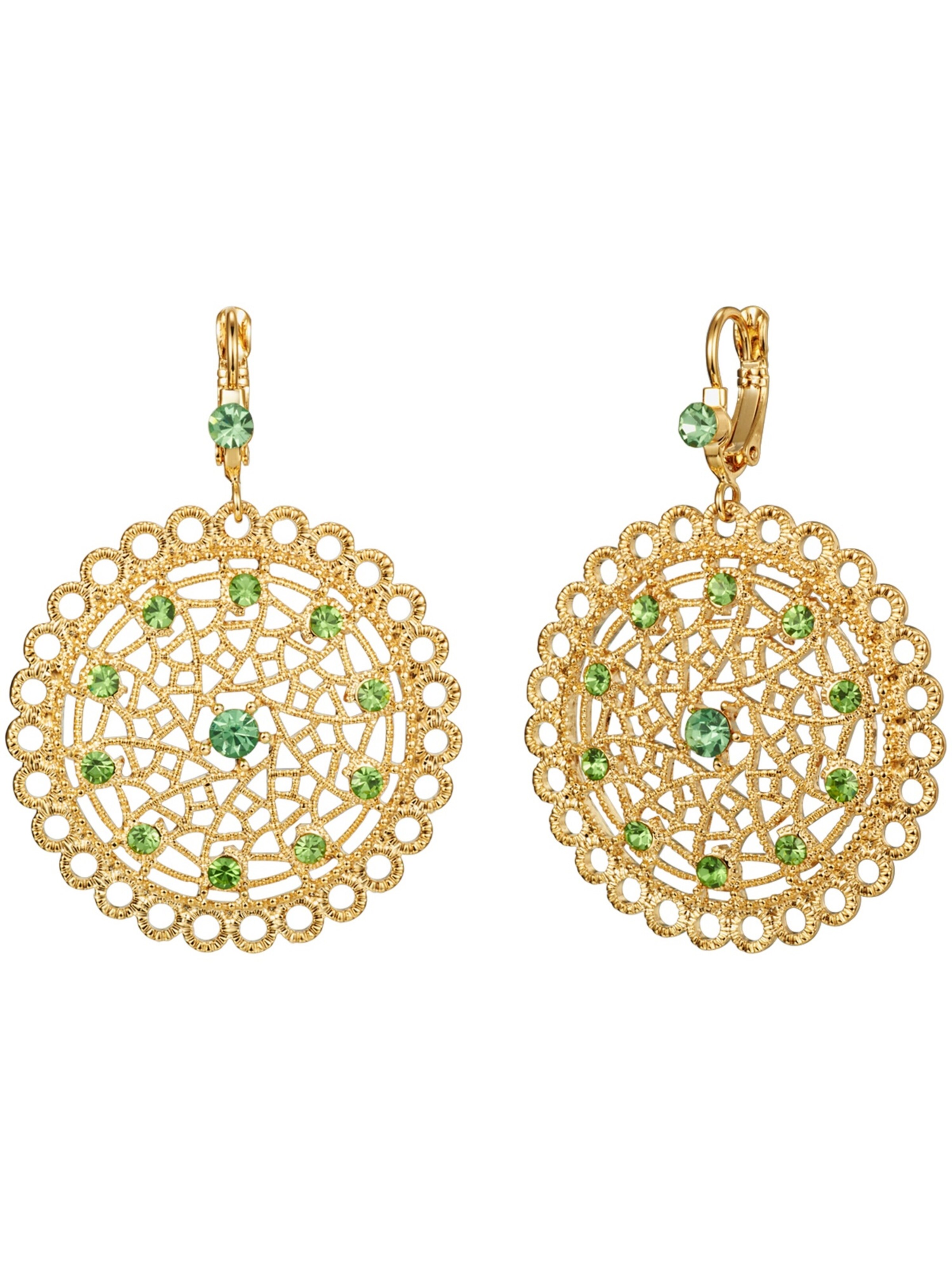 Orecchini Lulu & Jane di colore giallo oro / verde, Visualizzazione prodotti