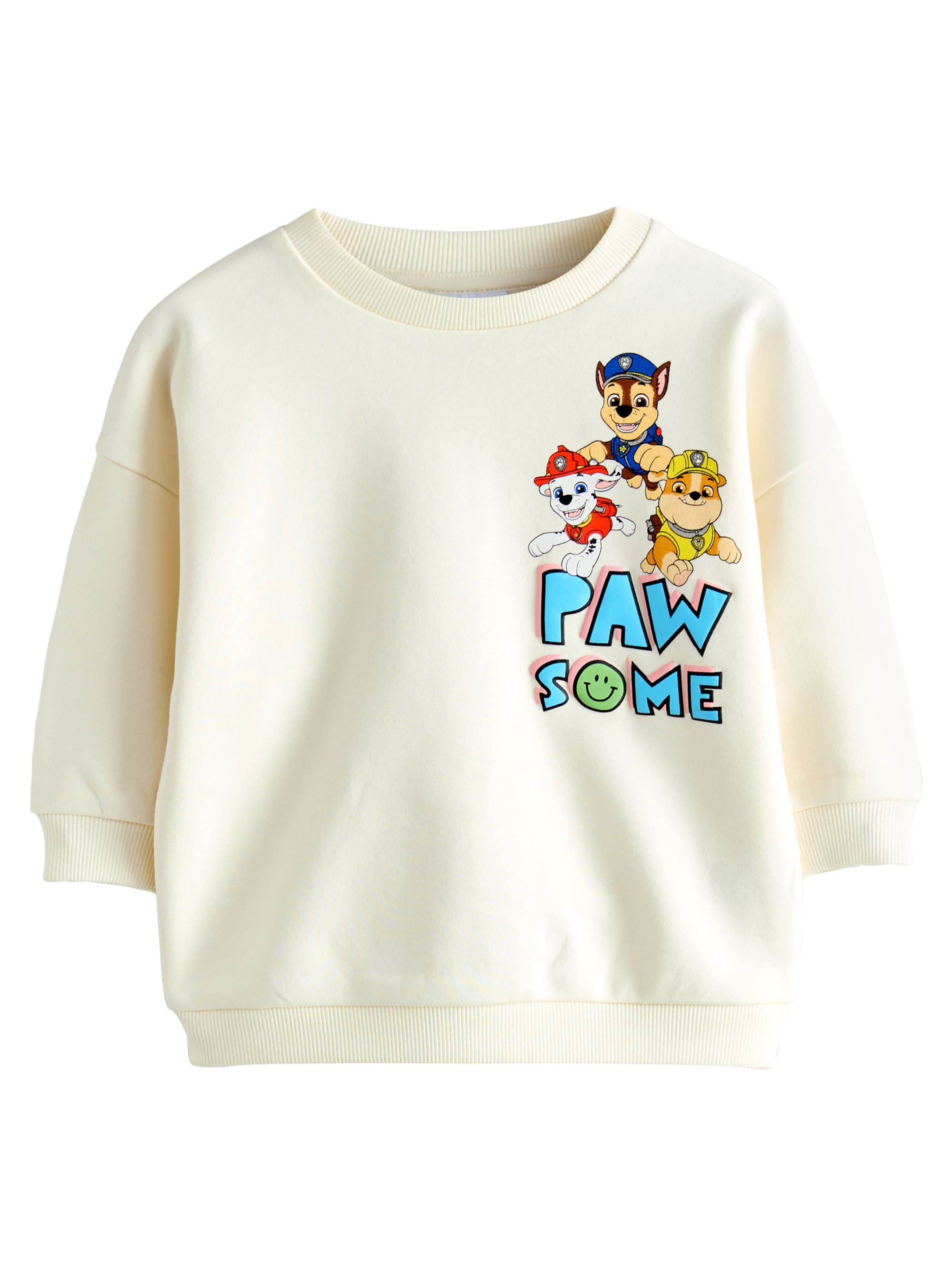 NextSweater majica 'Paw Patrol' - bijela boja: prednji dio