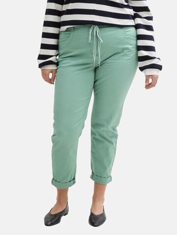 TOM TAILOR Slimfit Hose in Grün: Vorderseite