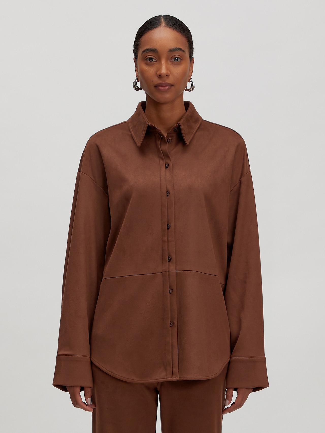 EDITED Produkte Bluse 'Chadia' dunkelbraun