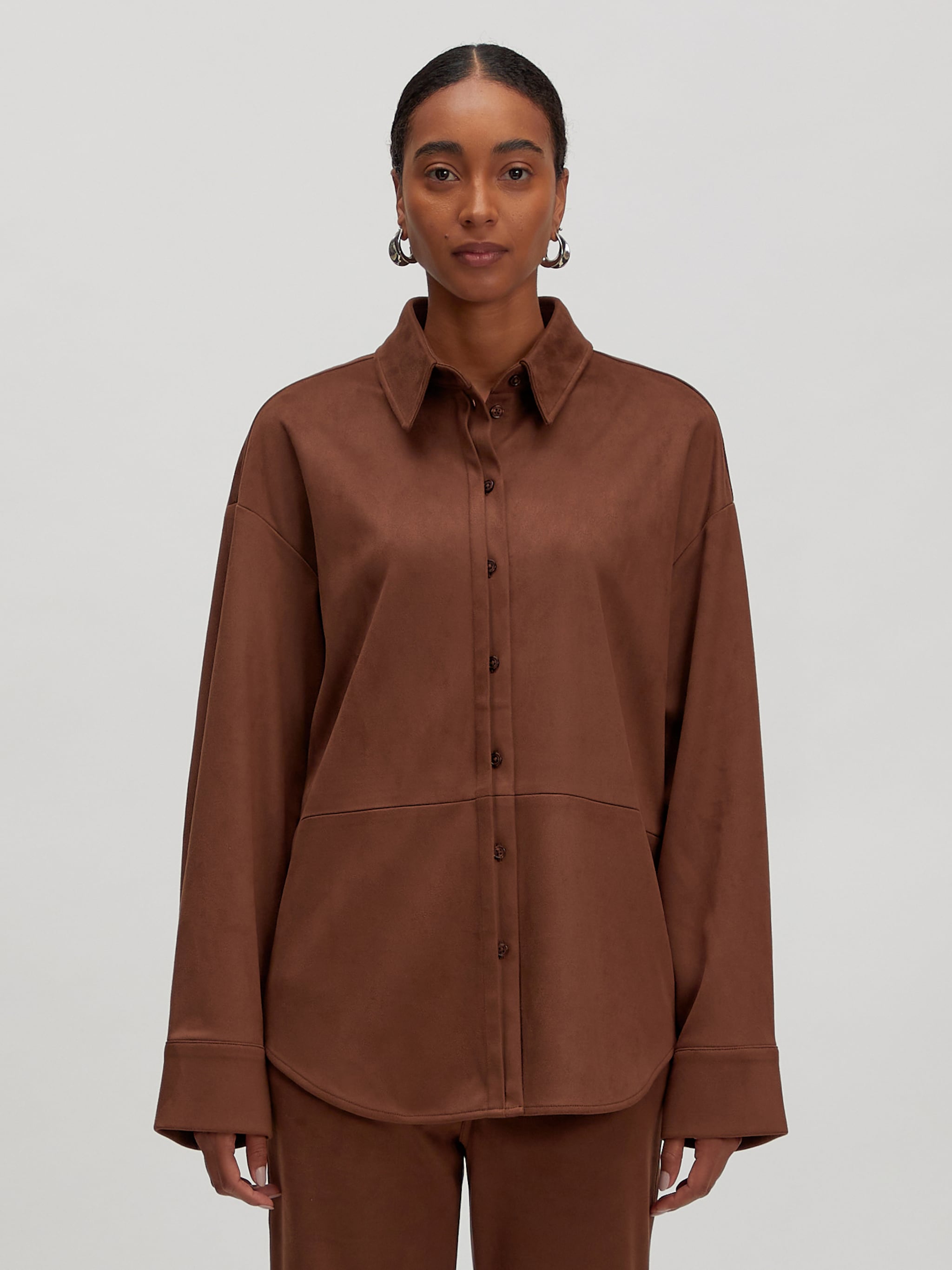 EDITED Producten Blouse 'Chadia' Donkerbruin