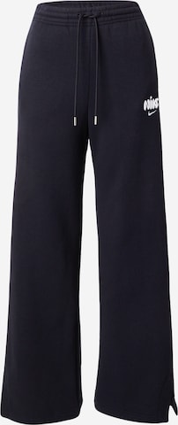 juoda Nike Sportswear Plačios klešnės Kelnės 'PHNX FLC': priekis