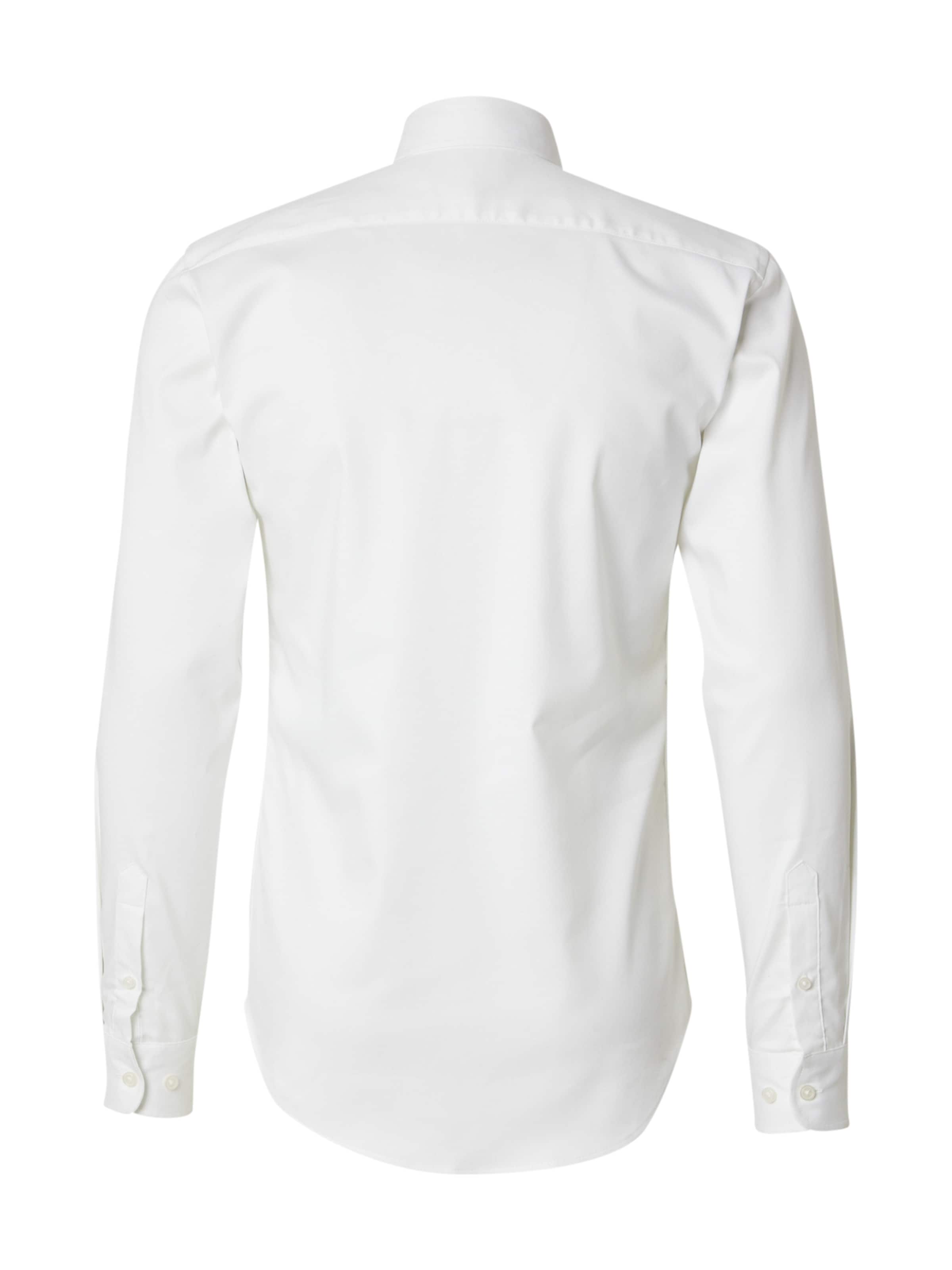 Coupe slim Chemise 'ONSJIM' Only & Sons en blanc