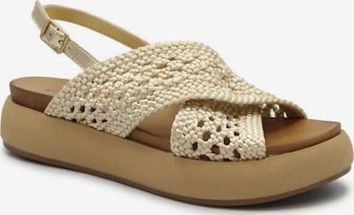INUOVO Sandale 'INUOVO A96075 gold beige sandali donna platform incrocio cinturino intreccio' veličine 36 u svijetlobež, Pregled proizvoda
