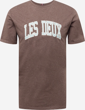 Les Deux Shirt 'Crane' in Brown: front