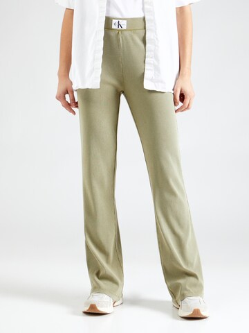 Calvin Klein Jeans Bootcut Hose in Grün: Vorderseite