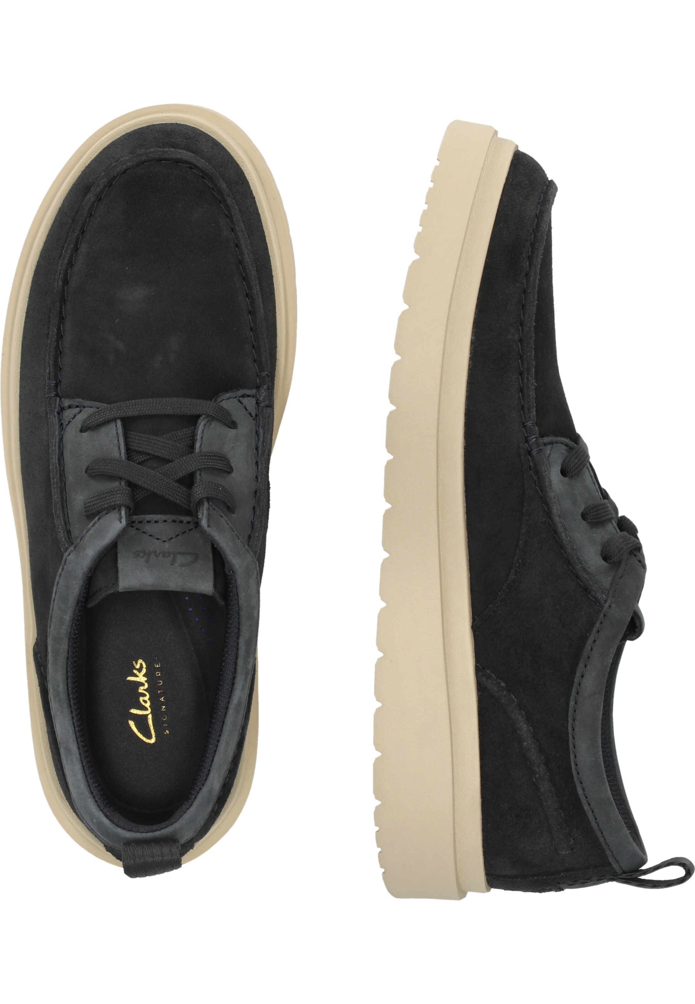 CLARKS Schnürschuhe 'Polden Moc' in Blau