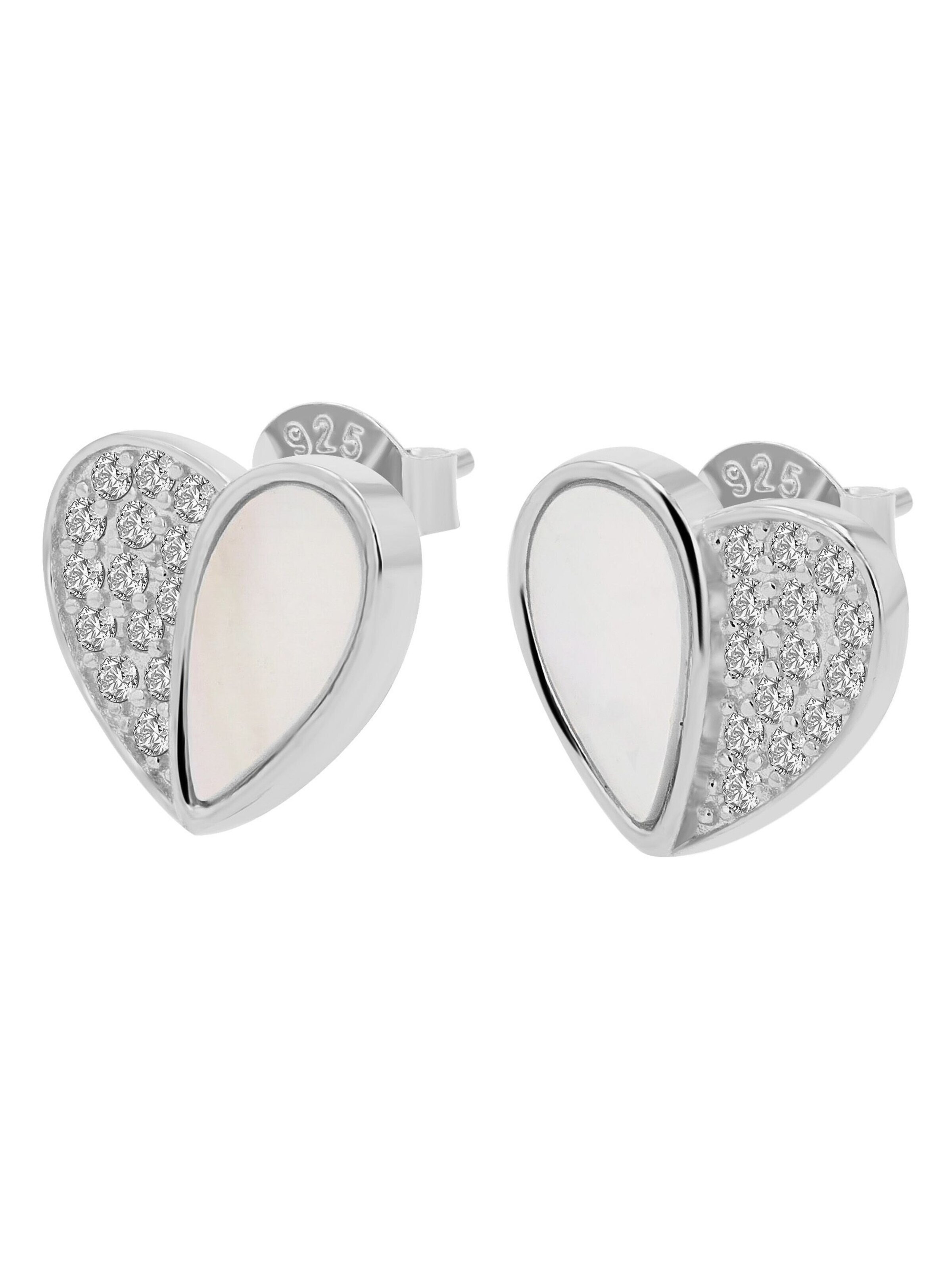 Akzent Earrings '"Aveline" aus 925 Sterlingsilber, rhodiniert, langlebig' in Silver