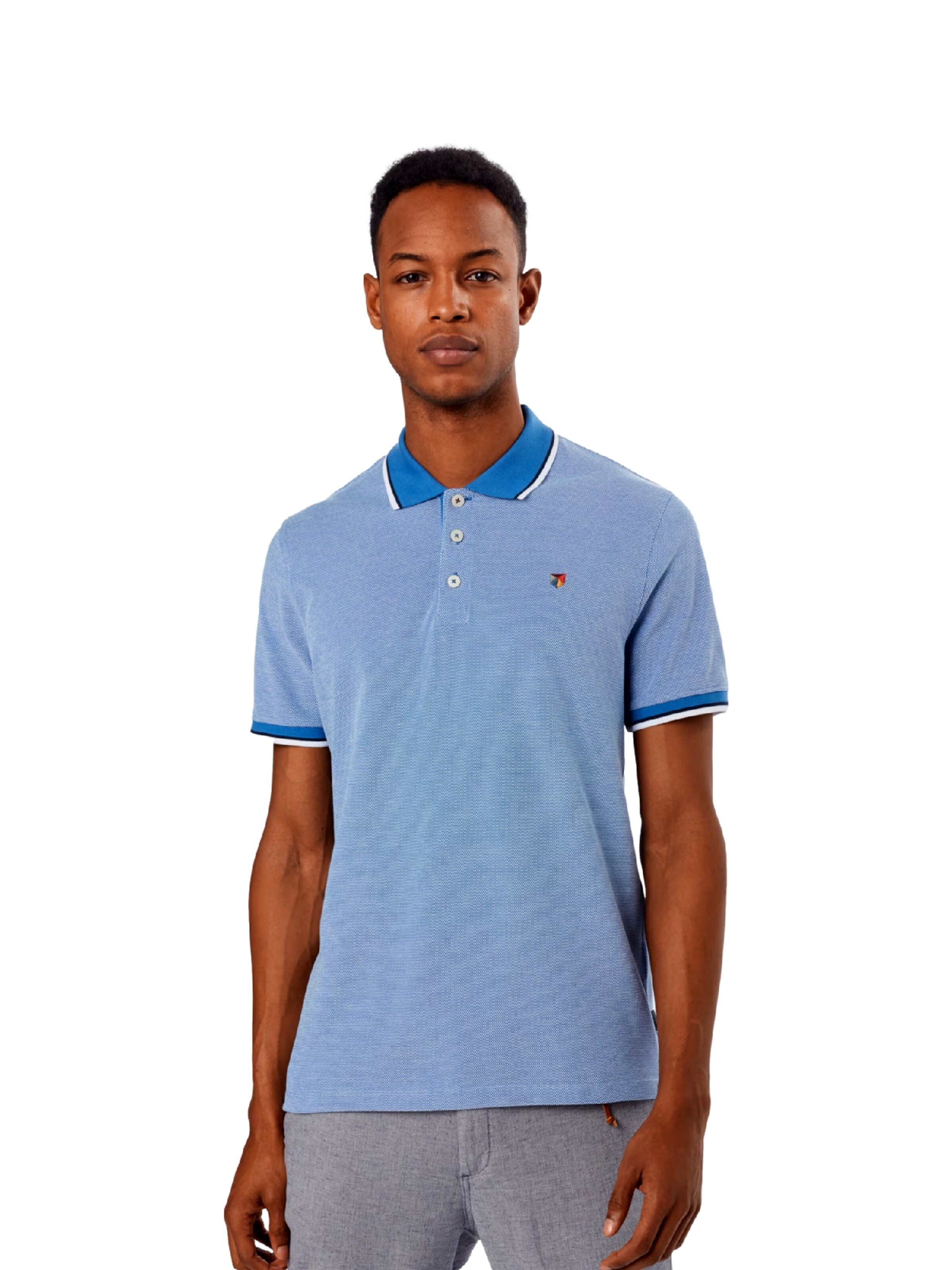 JACK & JONES Regular Fit Poloshirt 'Win' in Blau: Vorderseite