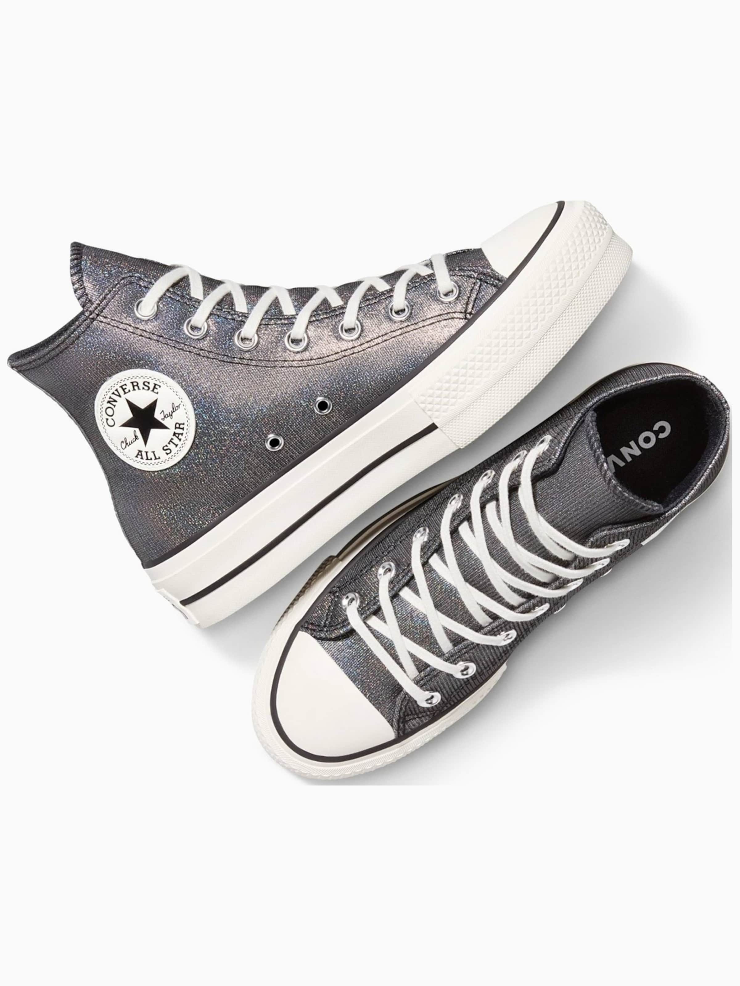 Sneaker alta 'Converse Chuck Taylor All Star Lift Platform Sparkle' di CONVERSE in grigio