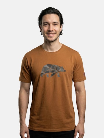 FORSBERG Shirt 'Espenson T-Shirt mit Brustlogo' in Braun: Vorderseite