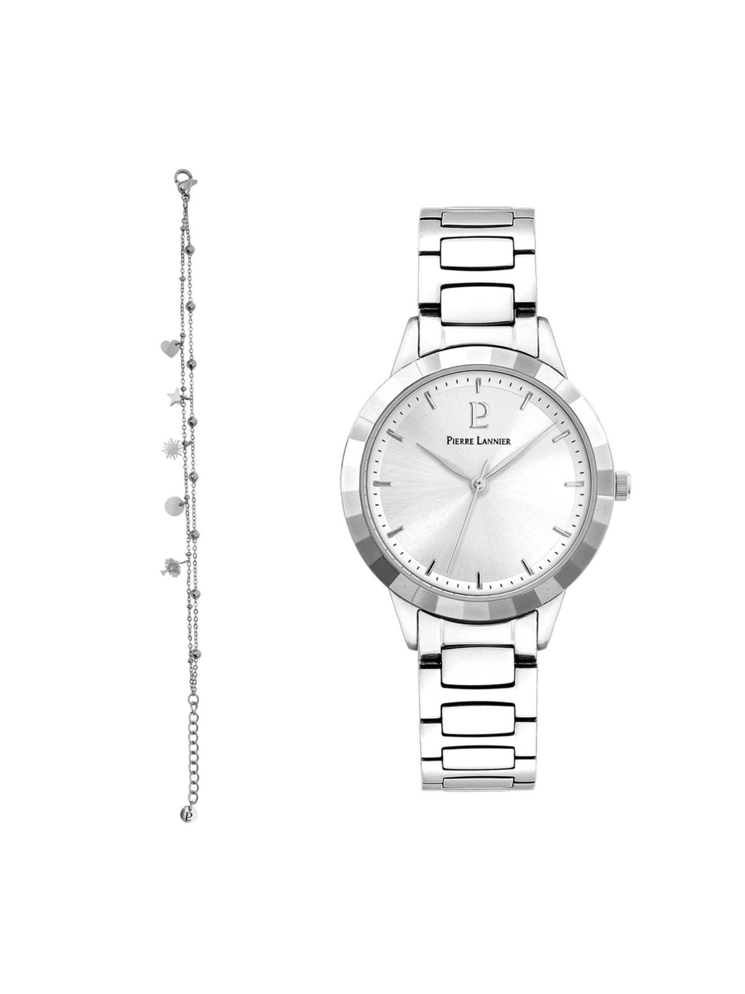 Pierre Lannier Analog watch 'Pierre Lannier - Watch Galiera - Quartz watch movement - Watch case width: 32 mm' in Silver: front