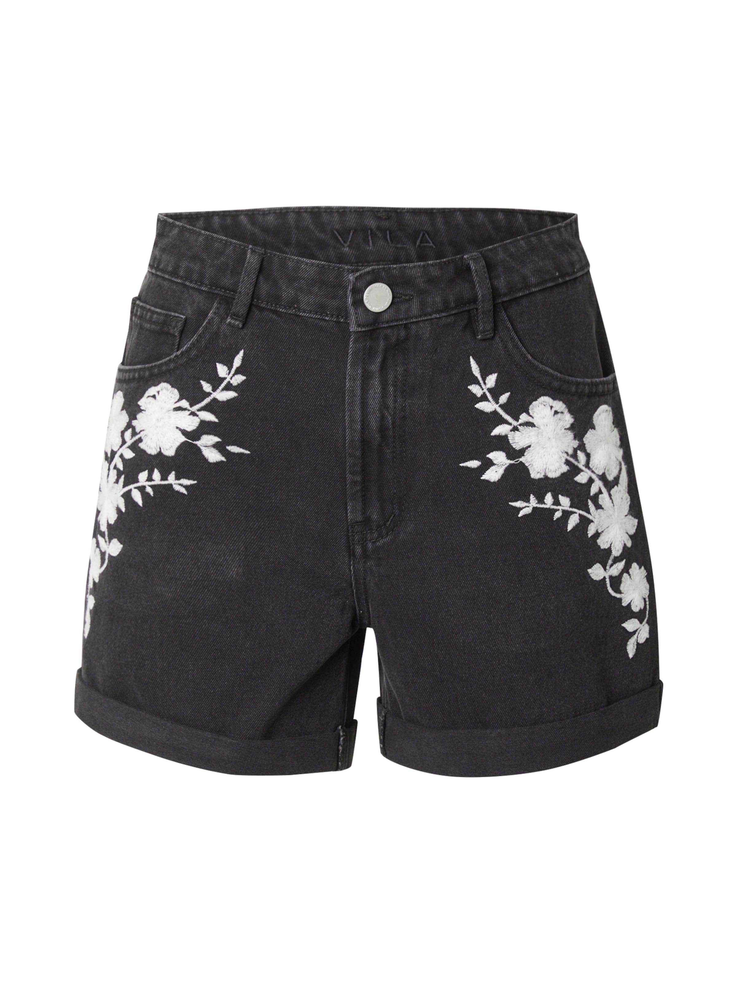 VILA - regular Vaquero 'VIWOODY' en negro: frente