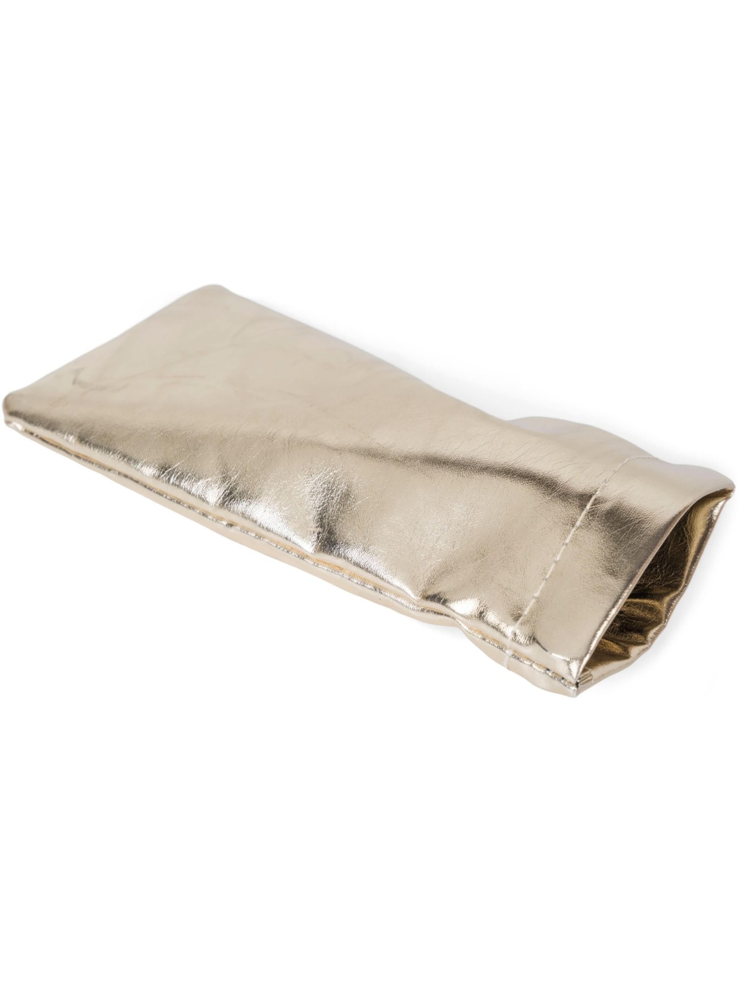 styleBREAKER Etui 'Brillenetui Metallic mit Putztuch'‌‌‌‌‌ in Gold: Vorderseite