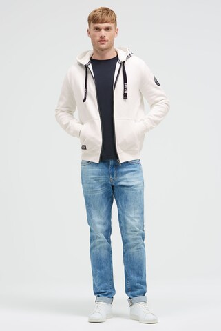 CAMP DAVID Zip-Up Hoodie in White