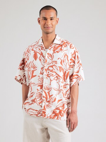 JACK & JONES Comfort fit Srajca 'JORPAROS' | bela barva: sprednja stran