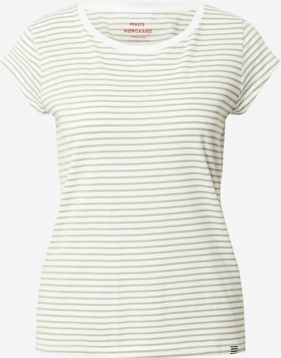 MADS NORGAARD COPENHAGEN T-shirt en kaki / blanc, Vue avec produit