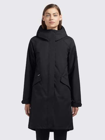 khujo Between-Seasons Coat 'MILEYA' in Black: front